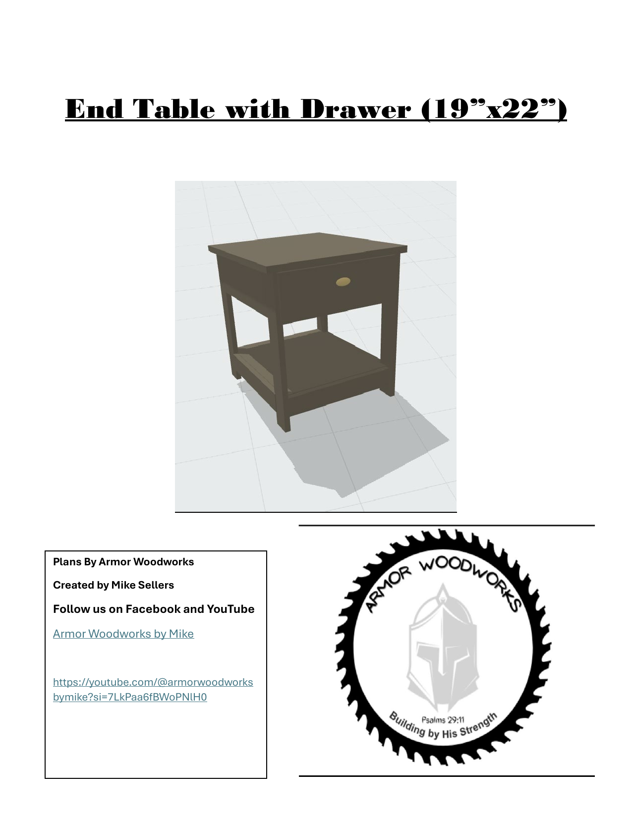 End Table Building Plans (Digital Download)